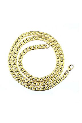 گردنبند استیل ( فولاد ) طلائی مردانه زنجیر Chavin - کد 31110081
