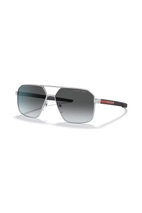 عینک آفتابی مردانه 60 UV400 فلزی سایه روشن هندسی کد 320897849