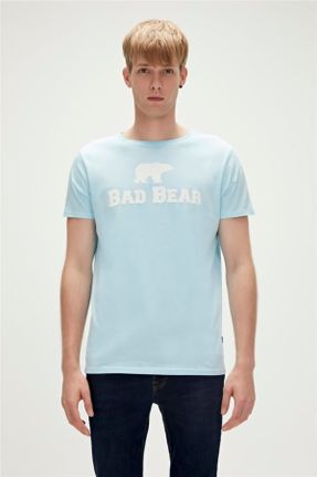 تی شرت آبی مردانه رگولار یقه گرد تکی کد 641303438