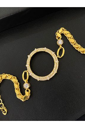 دستبند نقره طلائی زنانه 925 عیار Kiriş Gümüş - کد 845827622