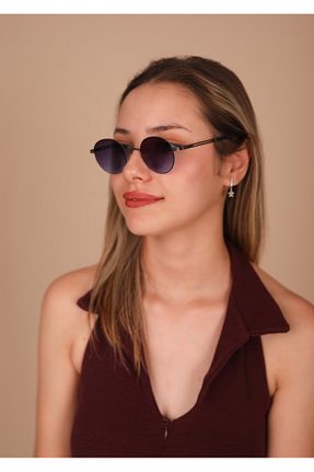 عینک آفتابی بنفش زنانه UV400 AR COLLECTİON - کد 836493395