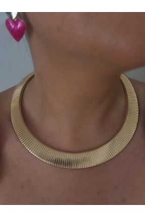 گردنبند جواهر طلائی زنانه برنجی bijutericim - کد 845614097