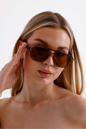عینک آفتابی قهوه ای زنانه UV400 Goldmine - کد 845609101