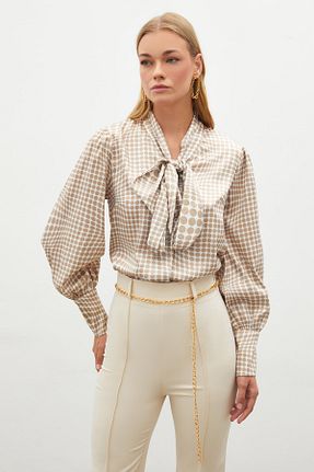 پیراهن بژ زنانه Relaxed Sateen - کد 845623597