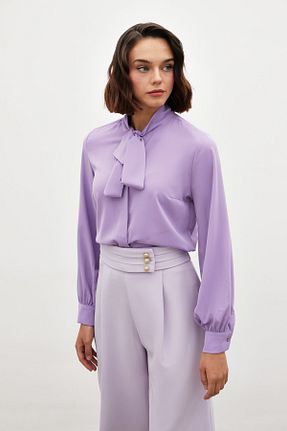 پیراهن بنفش زنانه رگولار Sateen - کد 845617798