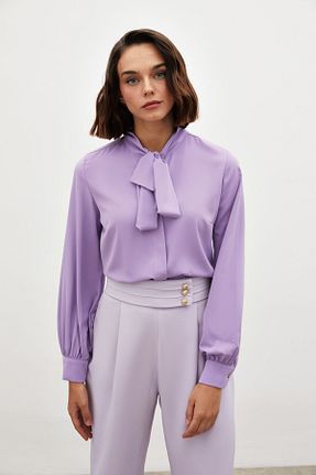 پیراهن بنفش زنانه رگولار Sateen - کد 845617798