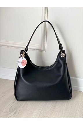 کیف دوشی مشکی زنانه چرم مصنوعی BAGLOVİS - کد 807635694
