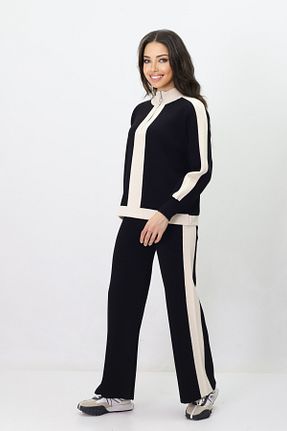 ست بالاتنه و پائین تنه مشکی زنانه تریکو DİVA - کد 845694677