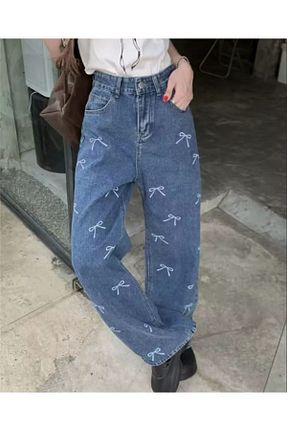 شلوار آبی زنانه پنبه ای Wisevelya - کد 845713603