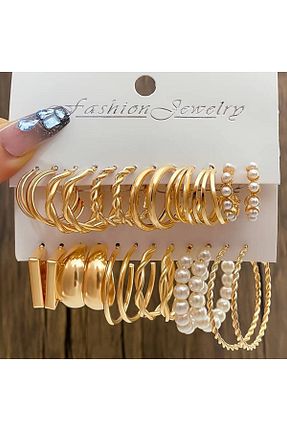 گوشواره جواهر طلائی مروارید Perry Accesories - کد 845897927