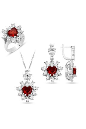 ست نقره زنانه یاقوت silverbox - کد 827690349