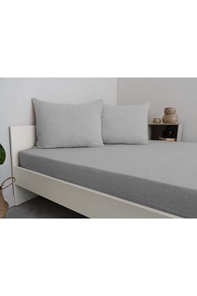 ست ملحفه دونفره طوسی کش دار Sudemhome - کد 845790363