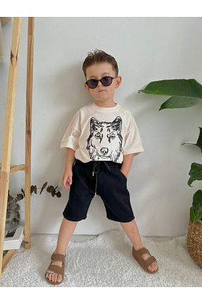 ست بالاتنه و پائین تنه مشکی بچه گانه بافتنی TAKIM - کد 845837256
