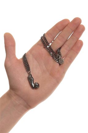 گردنبند جواهر طوسی مردانه فلزی LABALABA - کد 778890273
