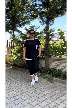 ست گرمکن سایز بزرگ مشکی زنانه سایز بزرگ garajmood - کد 845877573