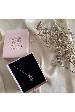 گردنبند نقره صورتی زنانه 925 عیار Lovera Jewellery - کد 782740275