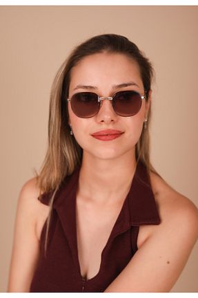 عینک آفتابی طوسی زنانه UV400 AR COLLECTİON - کد 836491819