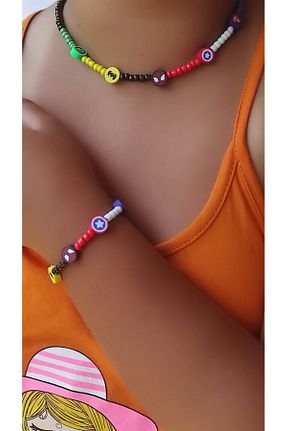 گردنبند جواهر رنگی بچه گانه منجق Amabel Jewelerys - کد 845613246