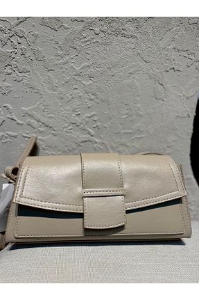 کیف دوشی بژ زنانه چرم مصنوعی Elegancia - کد 845614295