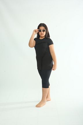 مایو سرمه ای زنانه لیکرا TESMAY - کد 845614356