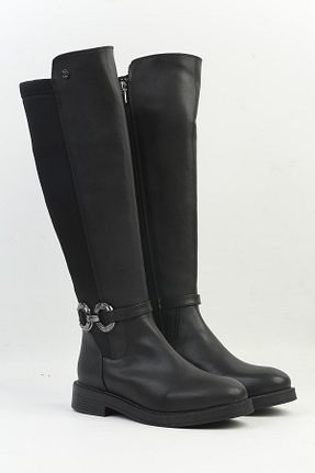 چکمه مشکی زنانه پاشنه کوتاه (1 - 4 سانتی متر) Pierre Cardin - کد 845608379