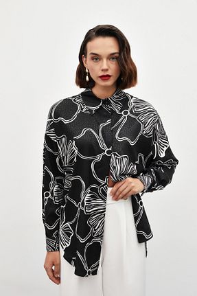 پیراهن مشکی زنانه اورسایز Sateen - کد 845626529