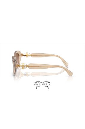 عینک آفتابی بژ زنانه UV400 Swarovski - کد 845697737
