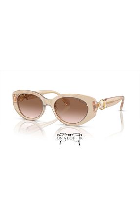 عینک آفتابی بژ زنانه UV400 Swarovski - کد 845697737