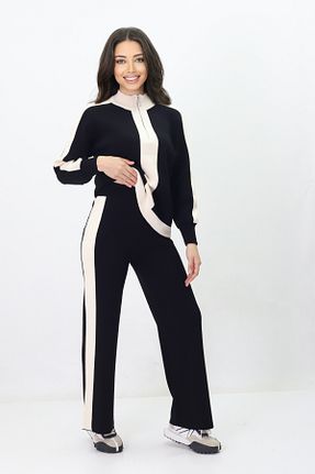 ست بالاتنه و پائین تنه مشکی زنانه تریکو DİVA - کد 845694677
