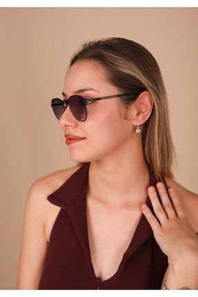 عینک آفتابی مشکی زنانه UV400 AR COLLECTİON - کد 836491593