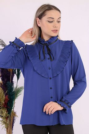 پیراهن سایز بزرگ آبی زنانه سایز بزرگ Loom Boutique - کد 85967433