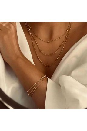 گردنبند استیل ( فولاد ) طلائی زنانه استیل (فولاد) şira sirius - کد 845716232