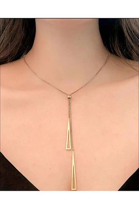 گردنبند استیل ( فولاد ) طلائی زنانه استیل (فولاد) şira sirius - کد 845788704