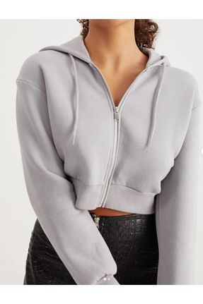 سوئیشرت طوسی زنانه ساده blausee wear - کد 845793142