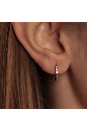 گوشواره طلا زرد زنانه 14 عیار Değerli Kuyumculuk - کد 656122402