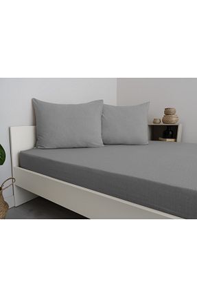 ست ملحفه دونفره طوسی کش دار Sudemhome - کد 845790372