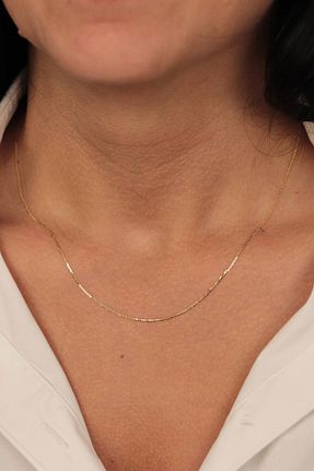 گردنبند طلا زرد زنانه 14 عیار Değerli Kuyumculuk - کد 315960571