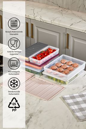 ظرف نگهداری طوسی پلاستیک SELKA HOME - کد 760212676
