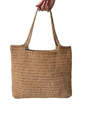 کیف ساحلی بژ زنانه پارچه ای CEYBAG - کد 335633966
