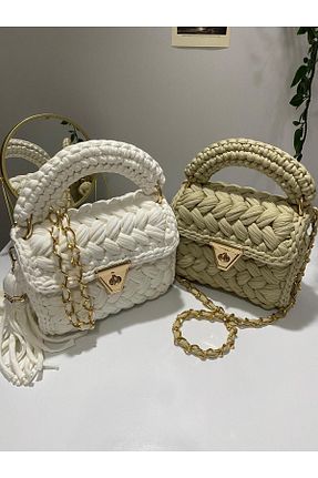 کیف دستی بژ زنانه سایز متوسط Mulkey Design - کد 844838501