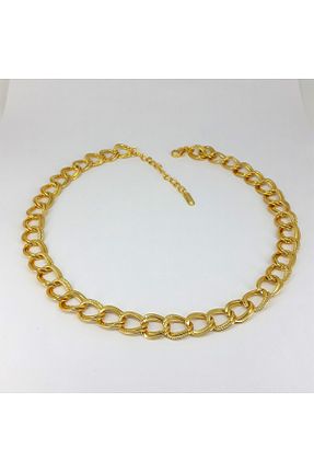 گردنبند استیل ( فولاد ) طلائی زنانه استیل (فولاد) PİNA HEDİYELİK AKSESUAR - کد 845863533