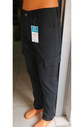 شلوار سایز بزرگ مشکی زنانه پنبه پلی استر BeyzDenim - کد 845893374