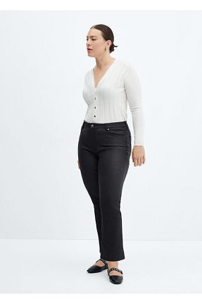 شلوار جین مشکی زنانه MANGO - کد 839630867