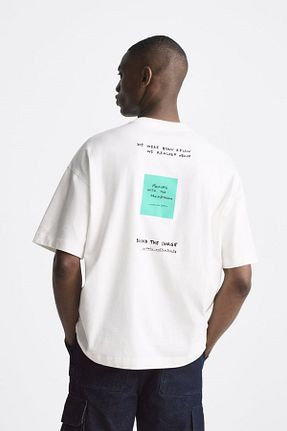 تیشرت سفید مردانه گشاد The Champ Clothing - کد 808323737