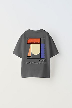 تیشرت طوسی بچه گانه گشاد The Champ Clothing - کد 825900109