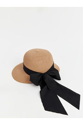 کلاه بژ زنانه حصیر LC Waikiki - کد 846038944