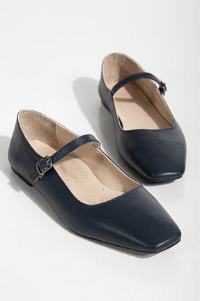 بابت سرمه ای زنانه چرم خالص derim shoes - کد 846142936