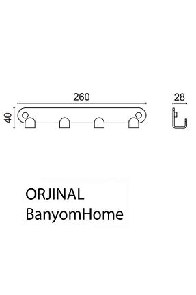آویز حمام مشکی ÇELİK BANYO - کد 820330525