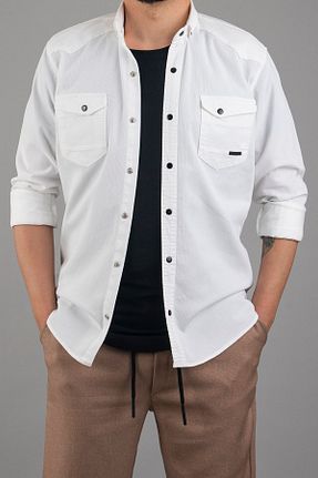 پیراهن سفید مردانه تنگ bombe - کد 312166093