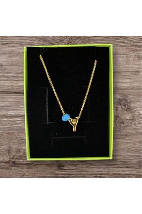 گردنبند جواهر سفید زنانه پوشش لاکی HerşeyVarBurda - کد 846061111